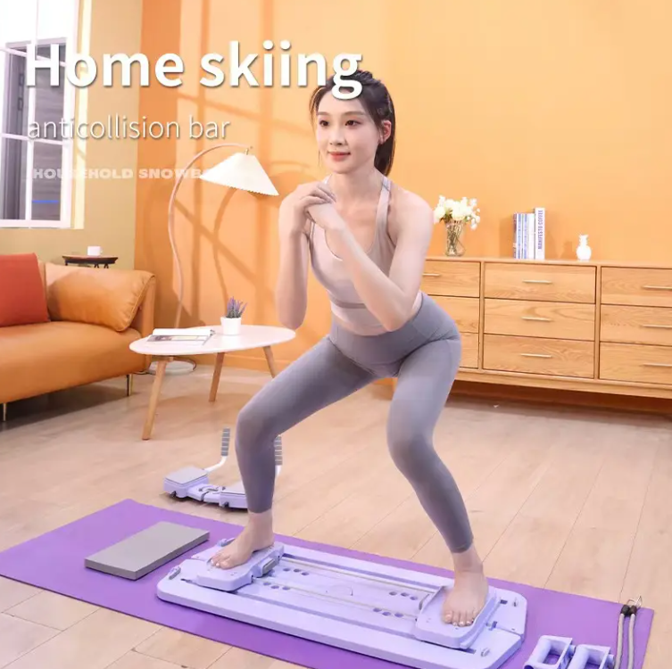 6 in 1 Pilates Reformer Board With Timer,Multifunctional Pelvic Floor Trainer,Pilates Refomer Machine for Home Core Fitness