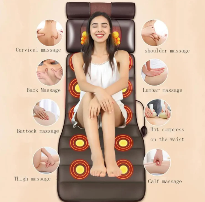 2024 masaj ürünleri Shiatsu elektrikli seçim boyun masajı hava basıncına dayanıklı geri masaj yatağı Mat