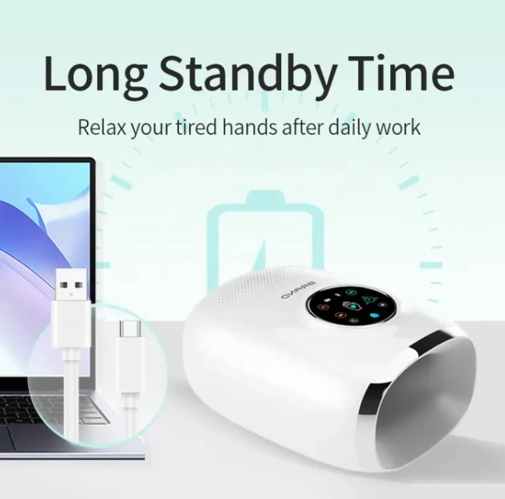 Artrit ve karpal tünel için ısı, sıkıştırma, el masaj aleti, akülü Bluetooth hoparlör el masaj aleti ile masaj aleti