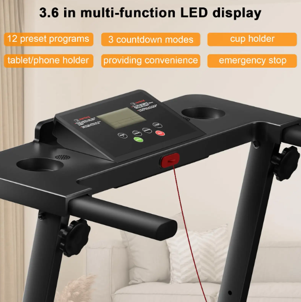 En çok satan 2.0 HP Motor güç koşu bandı taşınabilir ve katlanabilir tasarım vücut geliştirme için ev kullanımı için LCD ekran ile