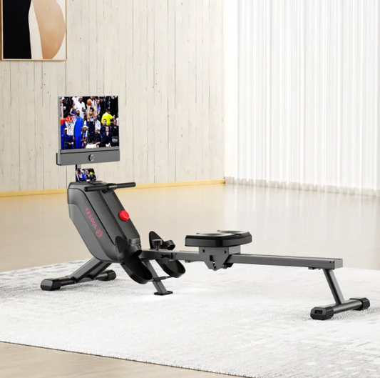 Kürek makinesi Yesoul Zwift Kinomap App uyumlu, ev için manyetik Rower makinesi, sessiz direnç 100 seviyeleri