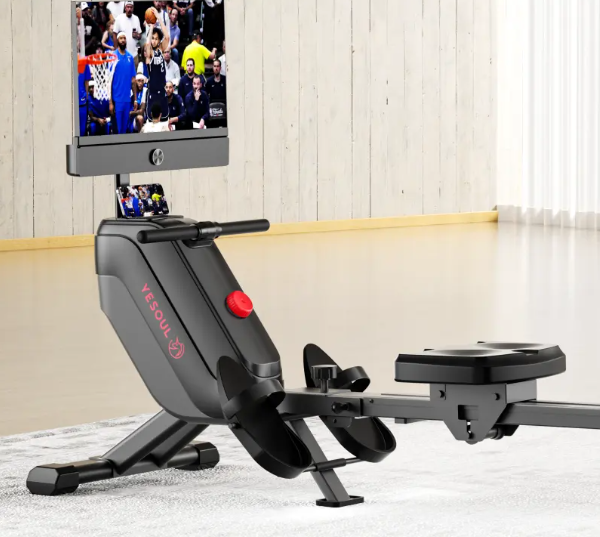Kürek makinesi Yesoul Zwift Kinomap App uyumlu, ev için manyetik Rower makinesi, sessiz direnç 100 seviyeleri